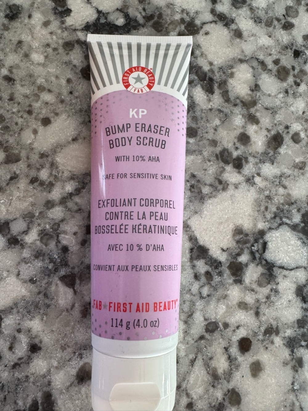 First Aid Beauty Lavender-Pink Body Scrub Tube